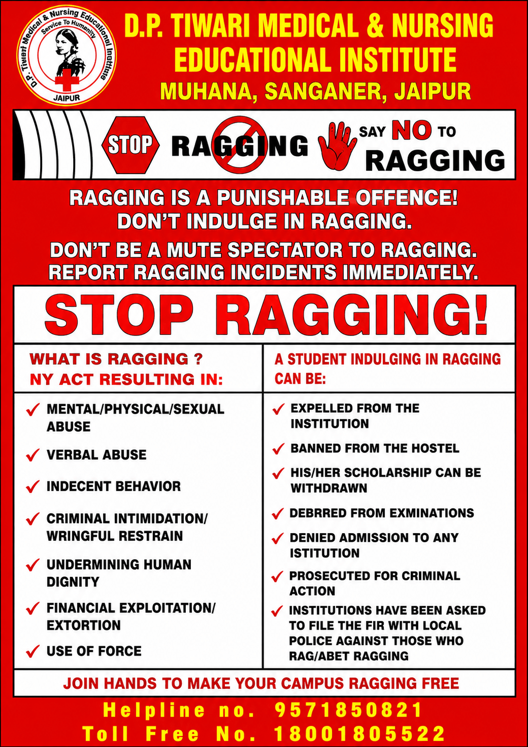 Anti Ragging Poster 1